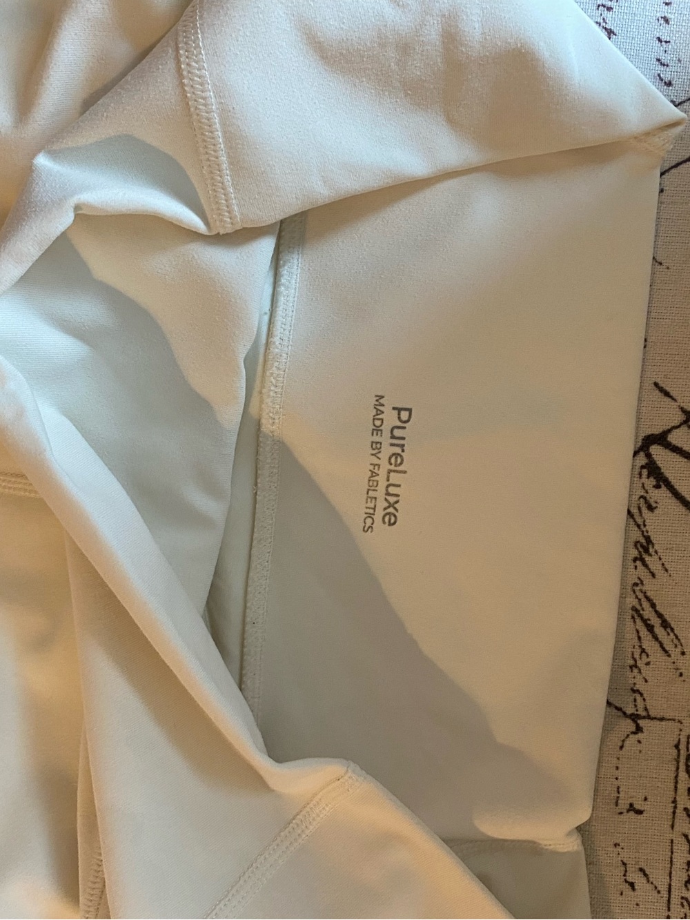 Fabletics PureLuxe Leggings in Light Cream - Picture 2 of 4